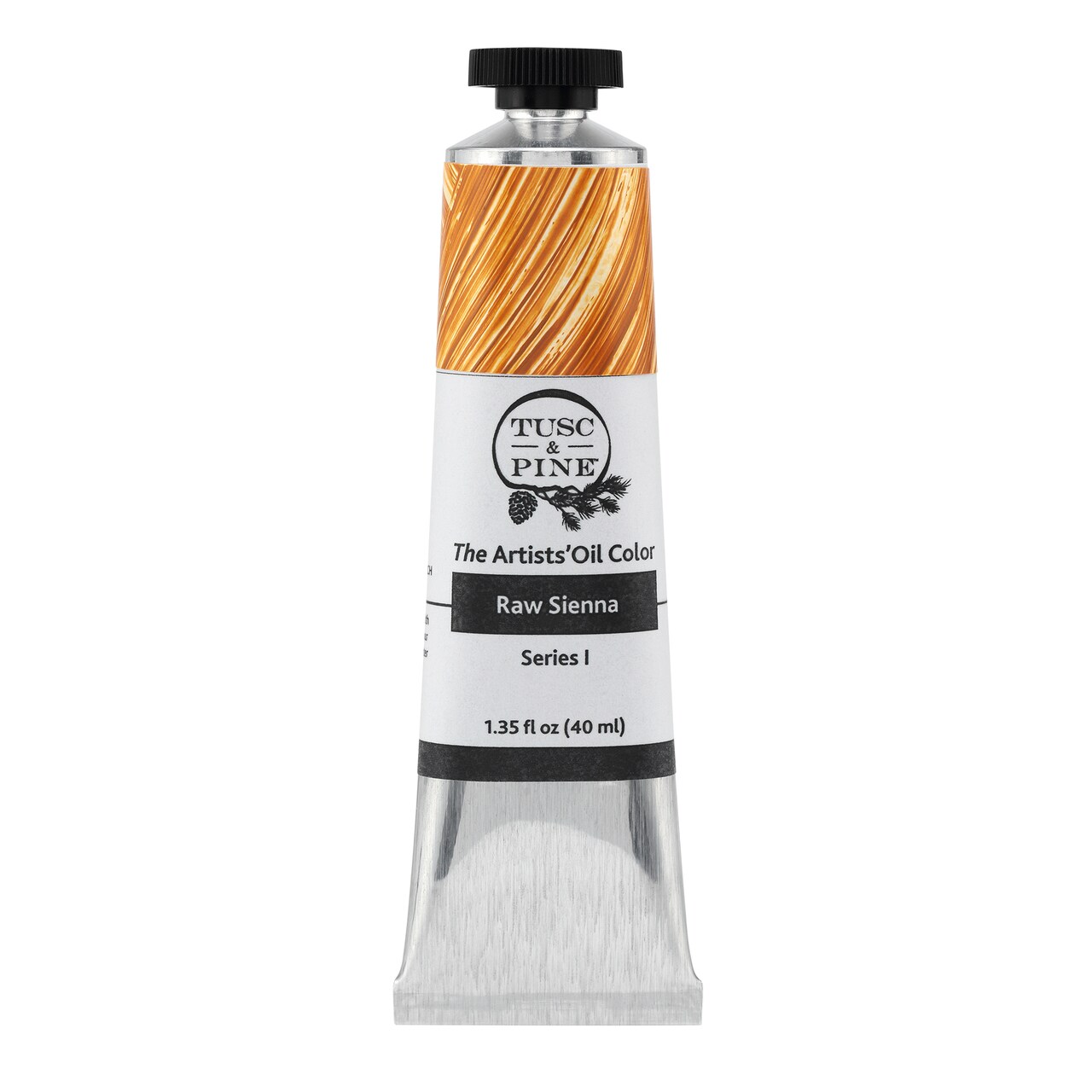 Tusc & Pine Artist Oil Paint - Raw Sienna, 40 ml, Non-Yellowing, Rich & Creamy Consistency, Maximum Pigment Load, Small Batch Milled Oil Paints Made in the USA for Professional Artists
